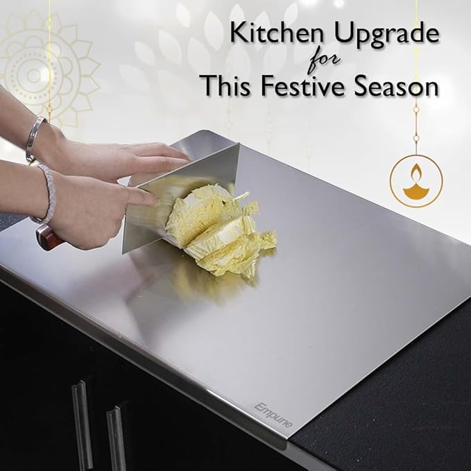 Greatify Stainless Steel Cutting Board – Durable, Hygienic, and Ideal for Everyday Cooking