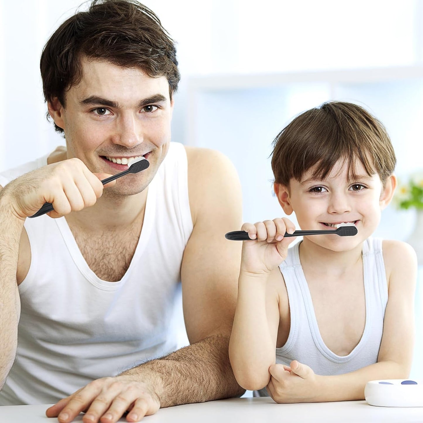 Deal Pack of 2 – Micro Nano Toothbrush + Tongue Cleaner Scraper (Random Color)